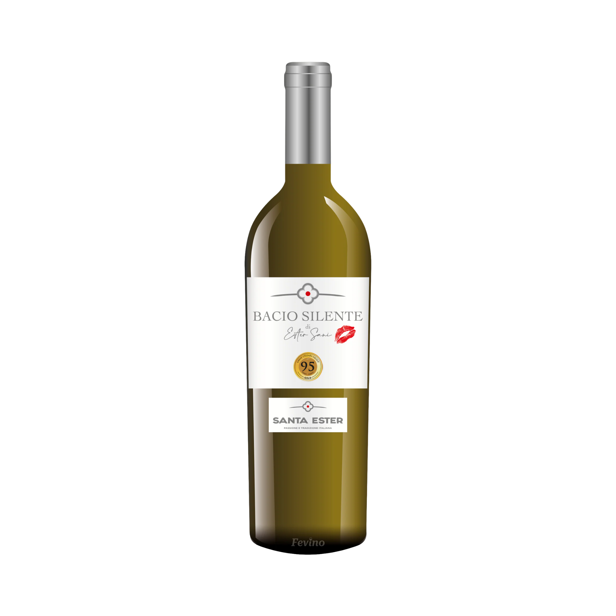 Italiaanse witte wijn van Conti Sani, Ester Bacio Silente Vino Bianco, van het jaartal 2023, voor Fevino
