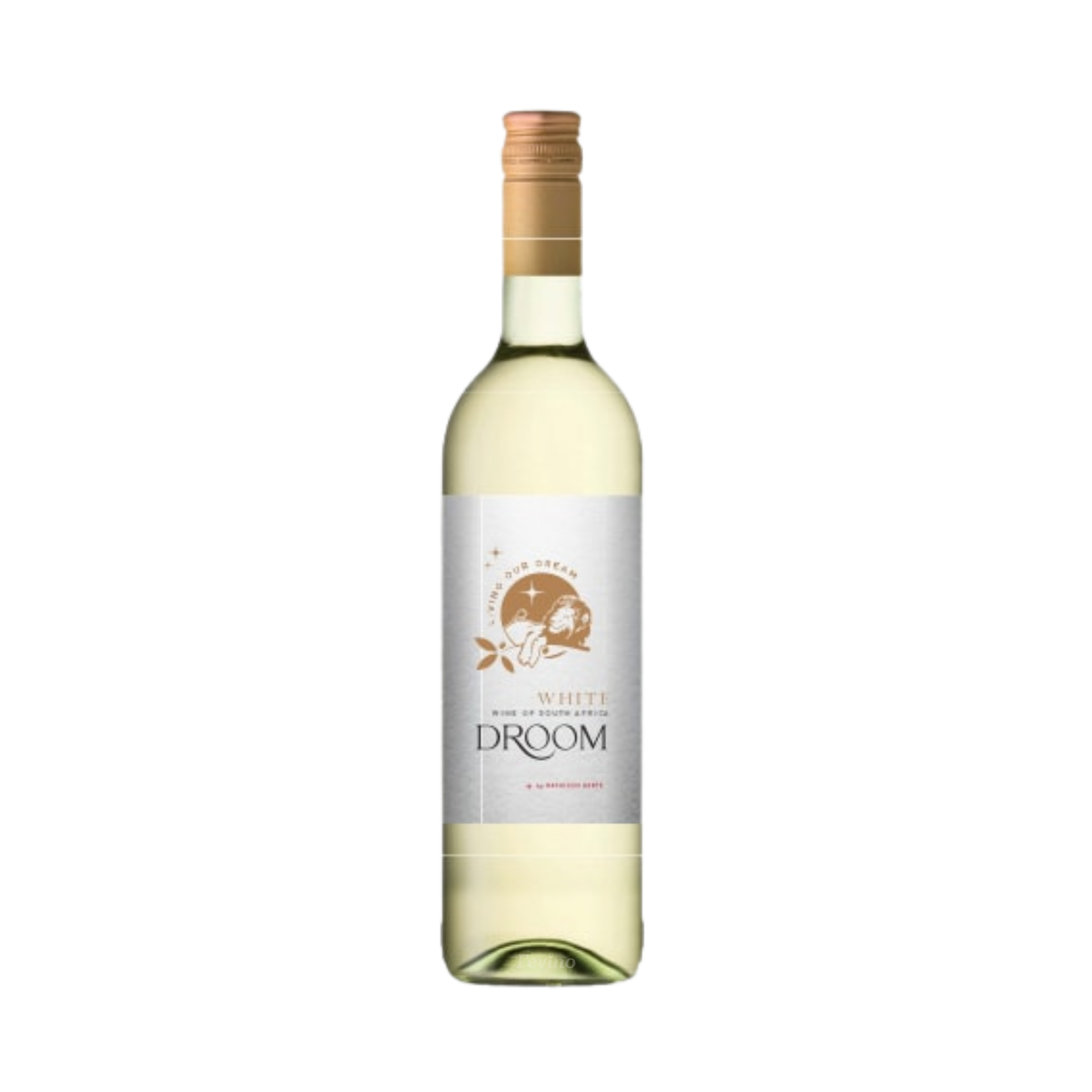 Fles WItte Wijn Droom by Kathleen Aerts van 2023, uit Zuid-Afrika