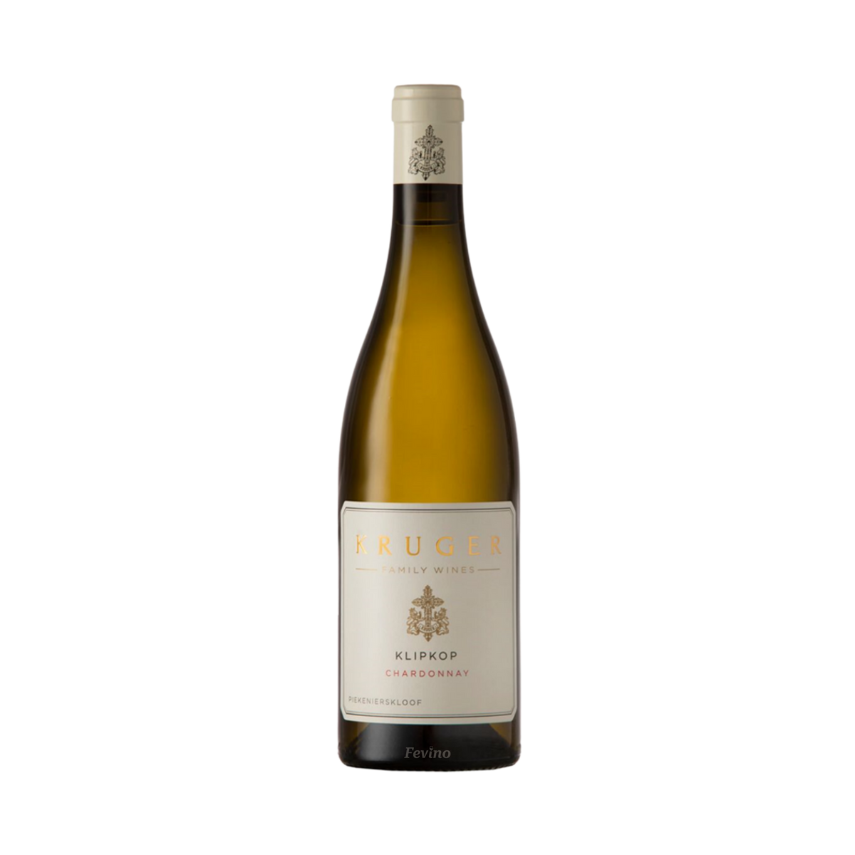 Witte wijn van Kruger Family Wines, de Klipkop Chardonnay, voor Fevino