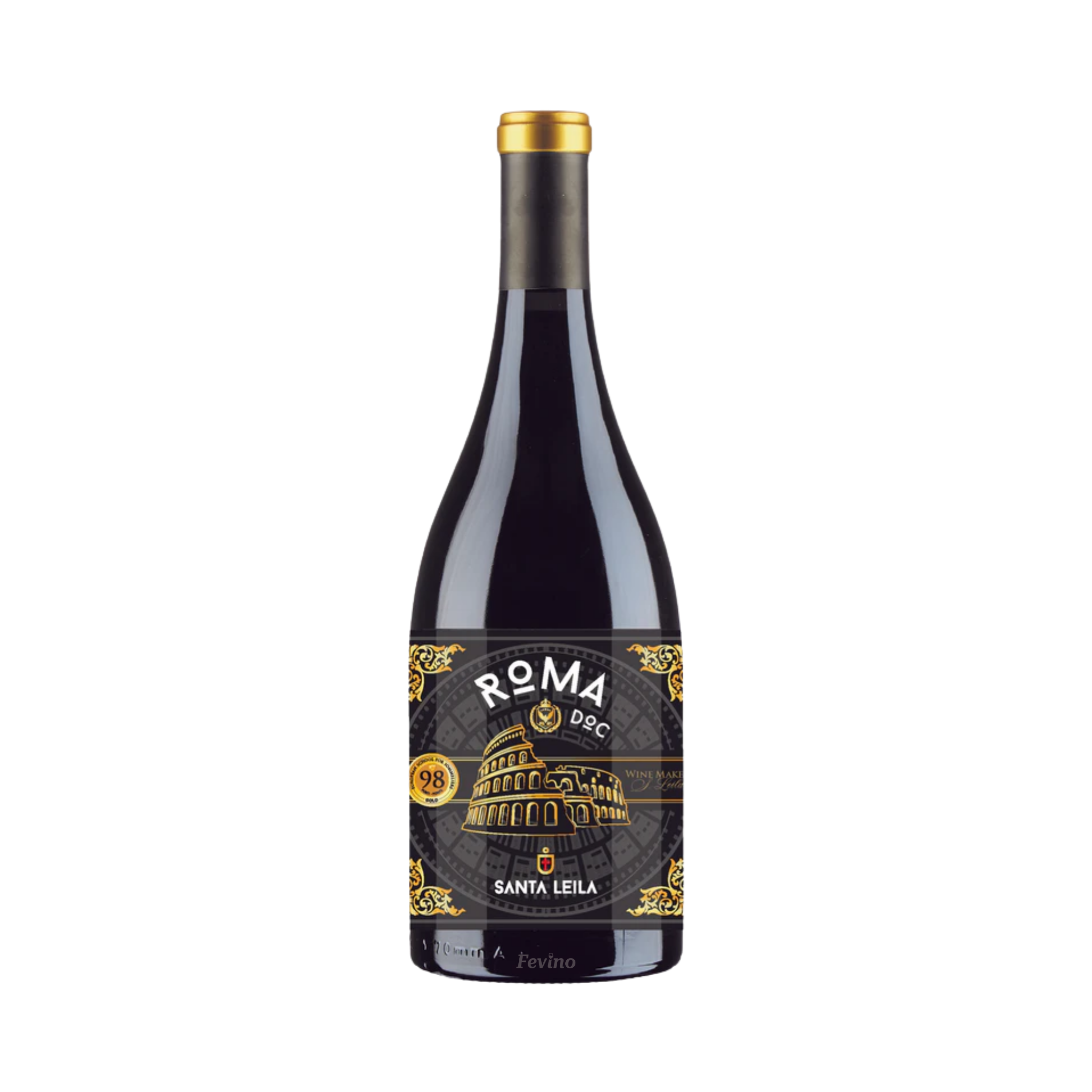 Italiaanse rode wijn van Santa Leila, Roma Rosso, van het jaartal 2020, voor Fevino