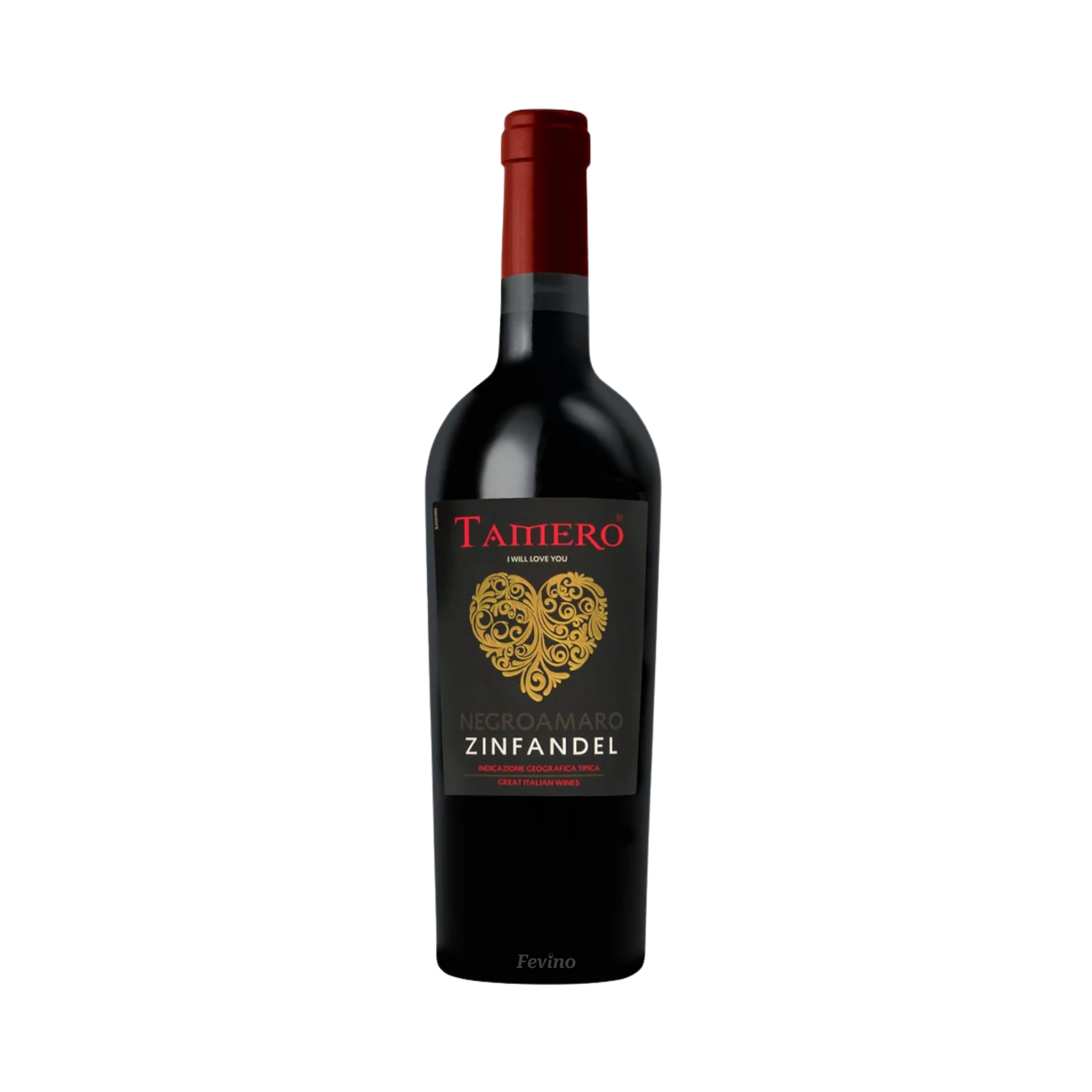 Italiaanse rode wijn van Tamero, Negroamaro - Zinfandel, van het jaartal 2021, voor Fevino