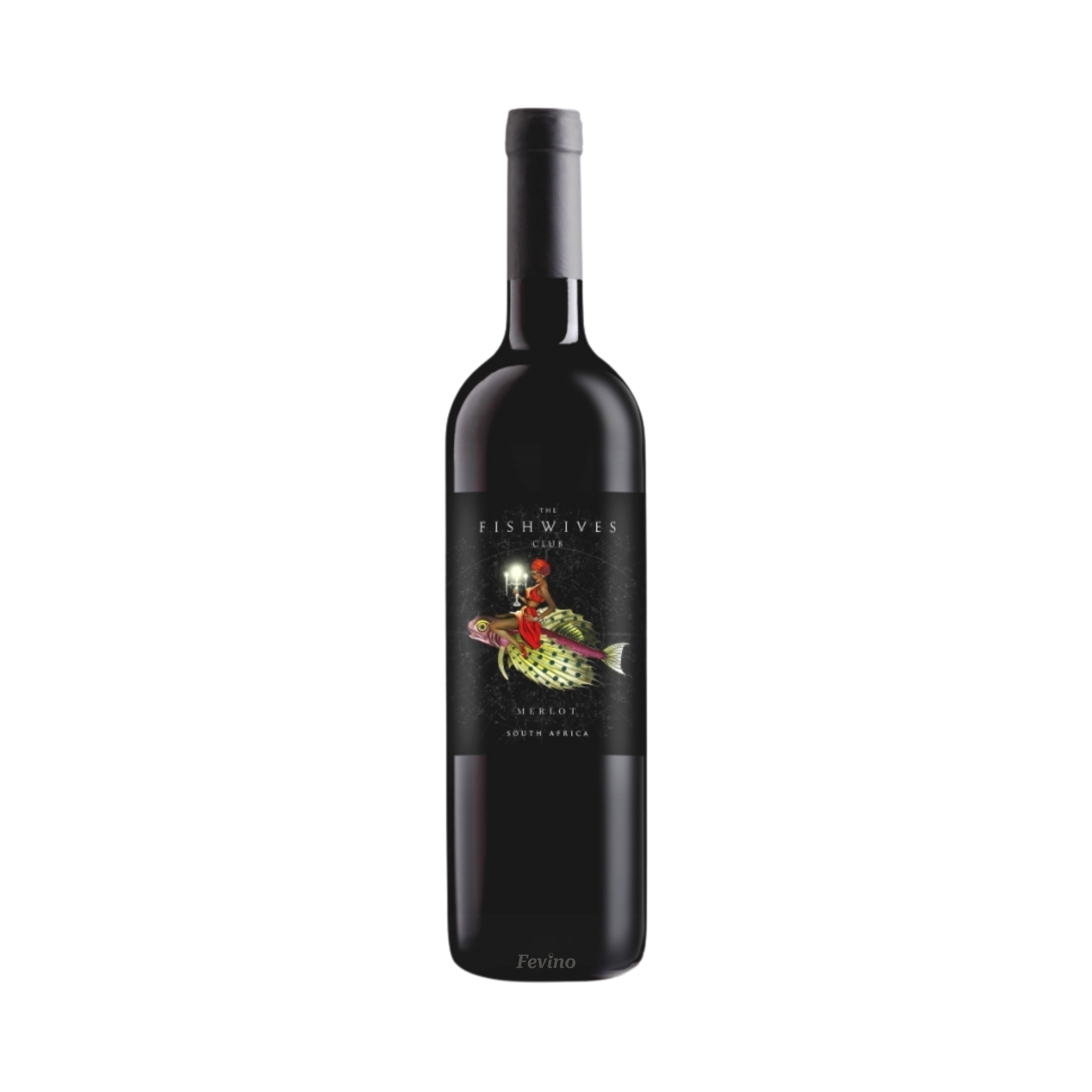 Zuid-Afrikaanse rode wijn van The Fishwives Club, Merlot, van het jaartal 2023, voor Fevino